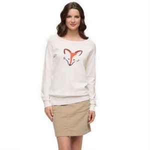 G.H. Bass white cotton fox sweater